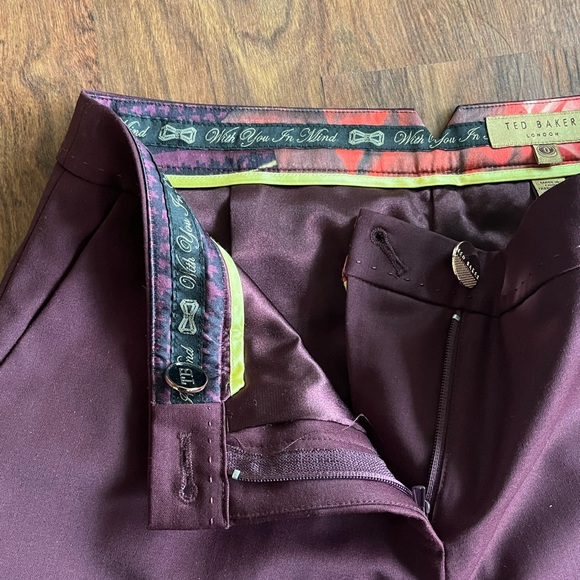 Ted Baker Burgundy Plum Pantsuit 0 - Picture 3 of 4